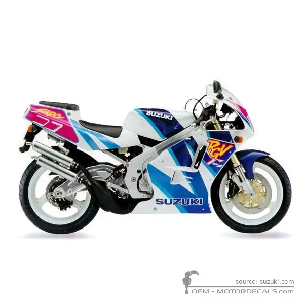 Suzuki RGV250 1992 - Pearl Still White / Pearl Suzuki Deep Blue