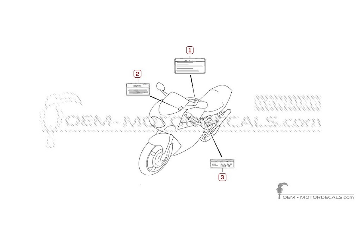 Aufkleber für Warnhinweise • Suzuki OEM-Aufkleber