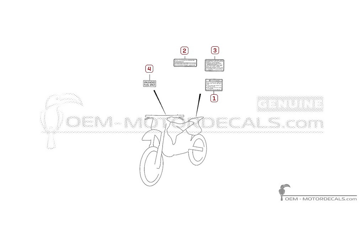 Aufkleber für Warnhinweise • Suzuki OEM-Aufkleber