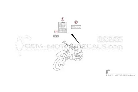 RM125 Étiquettes d'avertissement