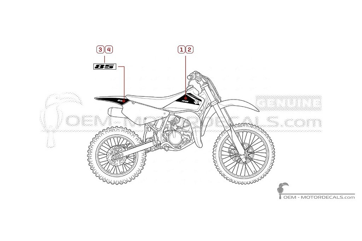 Pegatinas para Suzuki RM85 2016 • Suzuki Pegatinas OEM