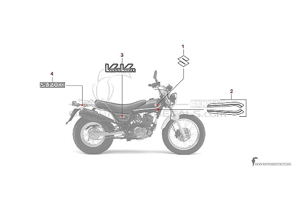 Suzuki RV125 VANVAN 2009 - Rosso