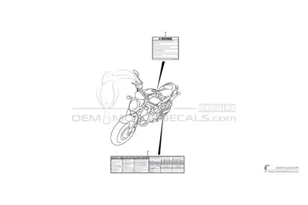 Suzuki SFV650 GLADIUS - Caution labels