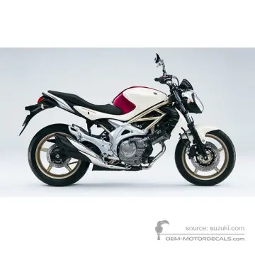 Suzuki SFV650 GLADIUS 2009 - Biały - Candy Ruby Magenta / Pearl Mirage White