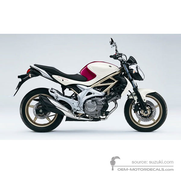 Decals for Suzuki SFV650 GLADIUS 2009 - White • Suzuki OEM Decals