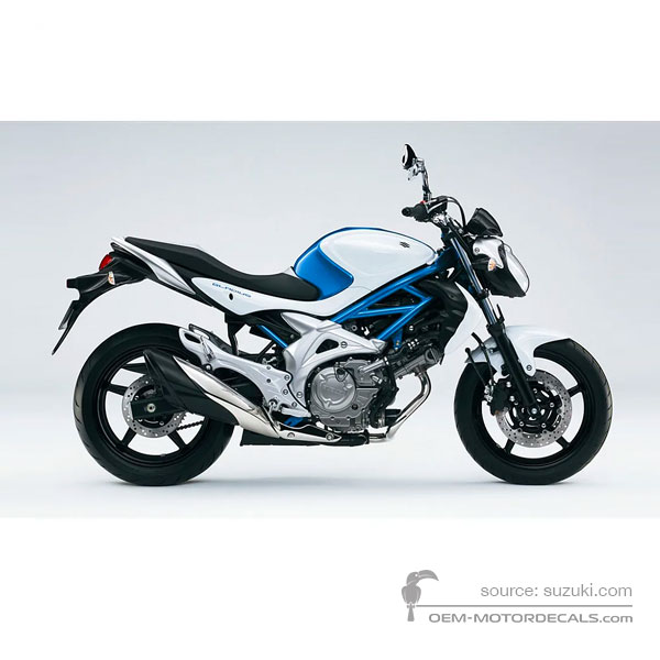 Decals for Suzuki SFV650 GLADIUS 2009 - Blue White • Suzuki OEM Decals