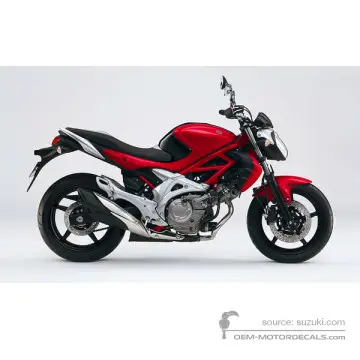 Suzuki SFV650 GLADIUS 2010 - Rosso - Pearl Nebular Black / Pearl Mira Red