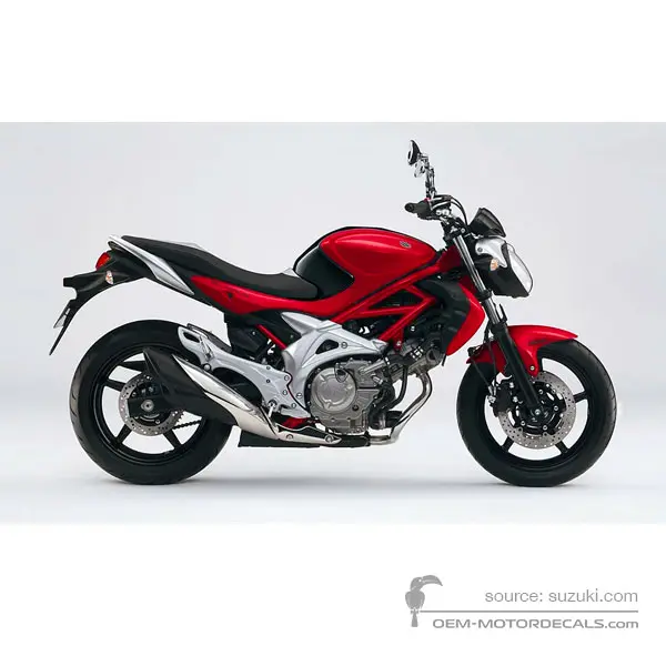 Suzuki SFV650 GLADIUS 2010 - Rojo - Pearl Nebular Black / Pearl Mira Red