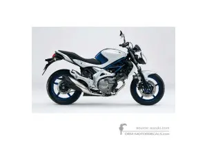 Decals for Suzuki SFV650 GLADIUS 2010 - Blue White • Suzuki OEM Decals