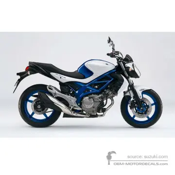 Suzuki SFV650 GLADIUS 2011 - Blu Bianco - Pearl Splash White / Pearl Vigor Blue