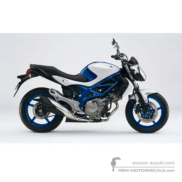 Suzuki SFV650 GLADIUS 2011 - Azul Blanco - Pearl Splash White / Pearl Vigor Blue