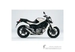 Aufkleber für Suzuki SFV650 GLADIUS 2012 - Schwarz Weiß • Suzuki OEM-Aufkleber