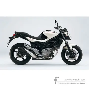 Suzuki SFV650 GLADIUS 2012 - Czarno Biały - Pearl Mirage White / Sparkle Black