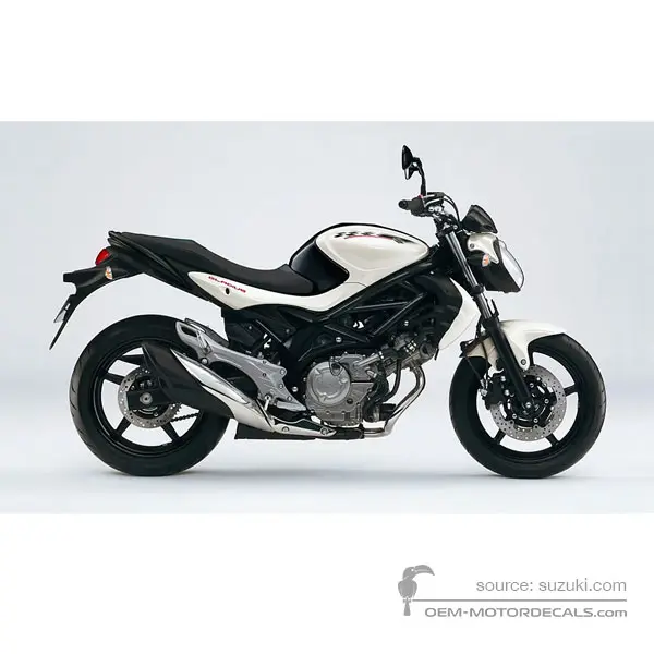 Suzuki SFV650 GLADIUS 2012 - Negro Blanco - Pearl Mirage White / Sparkle Black