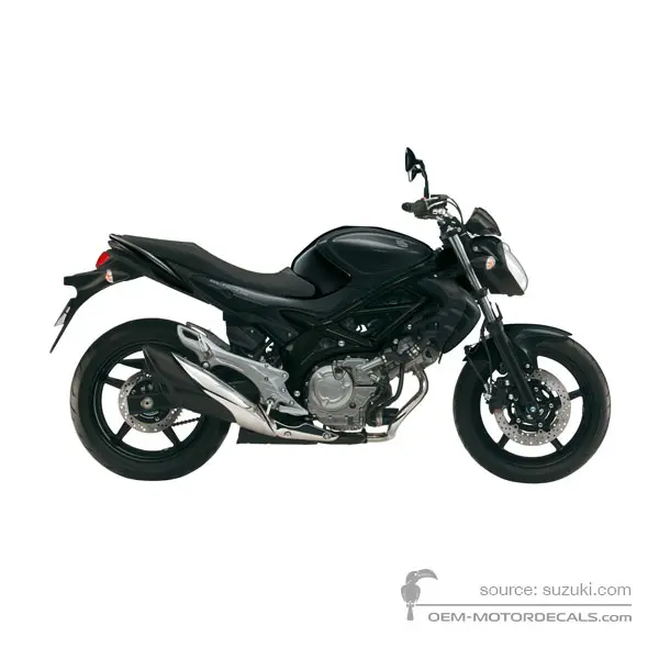 Suzuki SFV650 GLADIUS 2013 - Negro - Mat Black Metallic No.2 / Gloss Black