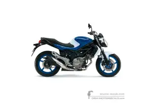 Naklejki do Suzuki SFV650 GLADIUS 2013 - Niebiesko Biały • Suzuki Naklejki OEM