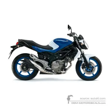 Suzuki SFV650 GLADIUS 2013 - Blu Bianco - Pearl Vigor Blue / Glacier White