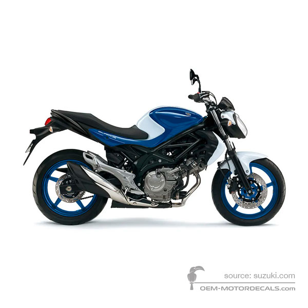 Decals for Suzuki SFV650 GLADIUS 2014 - Blue White • Suzuki OEM Decals