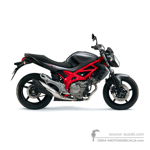 Stickers voor Suzuki SFV650 GLADIUS 2013 - Grijs • Suzuki OEM Stickers