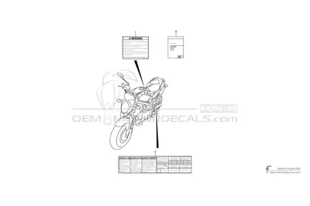 Suzuki SFV650 GLADIUS - Caution labels