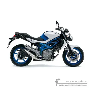 Suzuki SFV650 GLADIUS 2015 - Blu Bianco - Pearl Vigor Blue / Glacier White