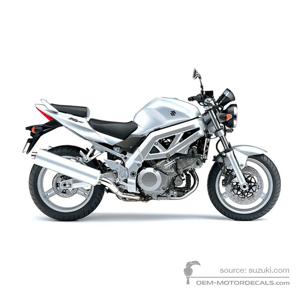 Decals for Suzuki SV1000 2004 - Silver • Suzuki OEM Decals