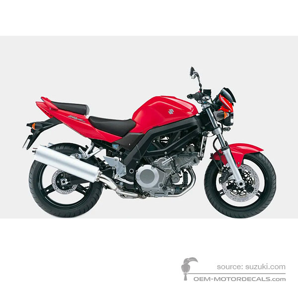 Decals for Suzuki SV1000 2005 - Red • Suzuki OEM Decals