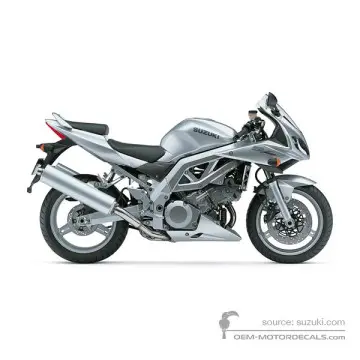 Suzuki SV1000S 2003 - Zilver - Sonic Silver Metallic