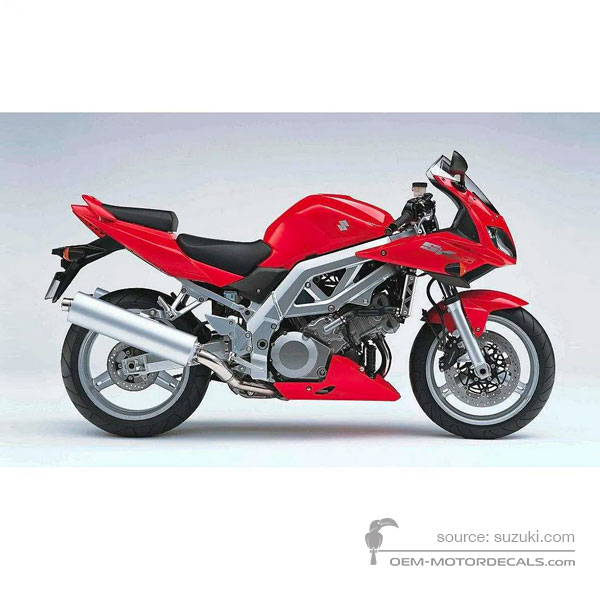 Autocollants pour Suzuki SV1000S 2004 - Rouge • Suzuki Autocollants OEM