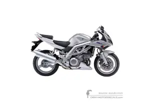 Autocollants pour Suzuki SV1000S 2004 - Argent • Suzuki Autocollants OEM