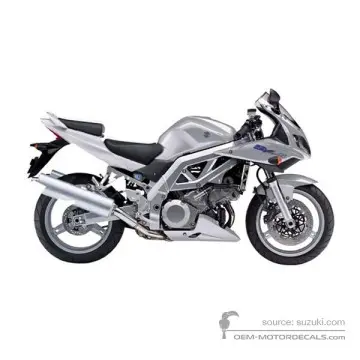 Suzuki SV1000S 2004 - Zilver - Sonic Silver Metallic
