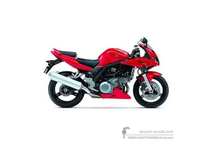 Autocollants pour Suzuki SV1000S 2005 - Rouge • Suzuki Autocollants OEM