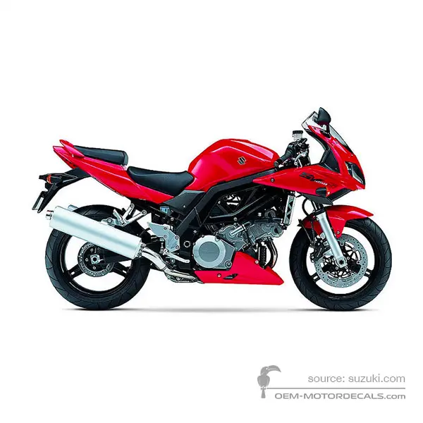 Suzuki SV1000S 2005 - Rojo - Pearl Crystal Red