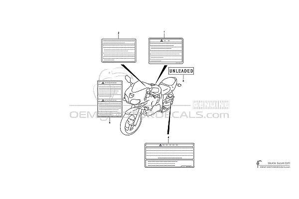 Suzuki SV650 - Caution labels