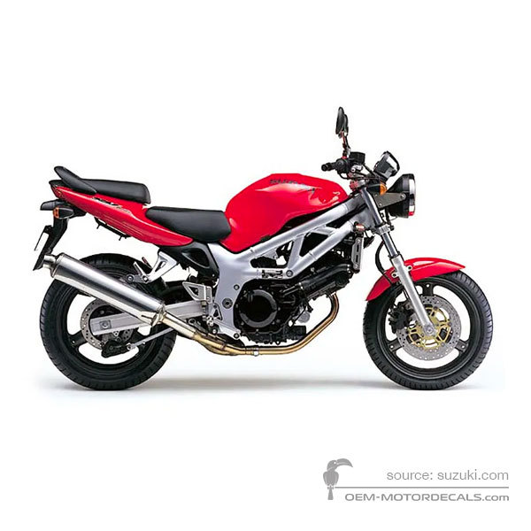 Stickers voor Suzuki SV650 1999 - Rood • Suzuki OEM Stickers