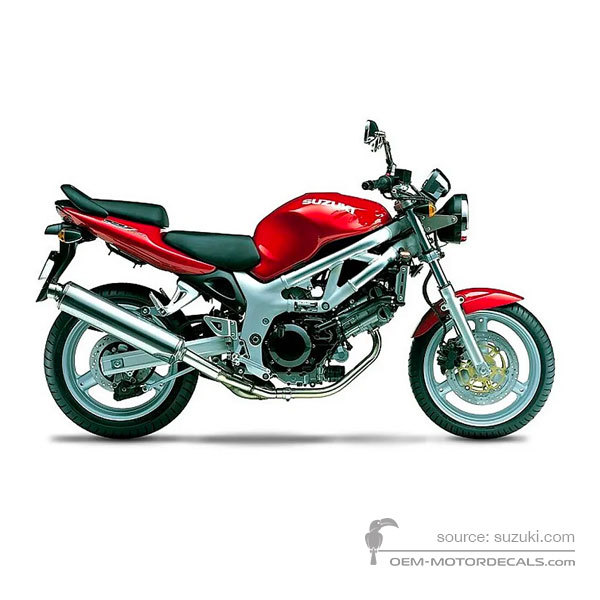 Stickers voor Suzuki SV650 2001 - Rood • Suzuki OEM Stickers