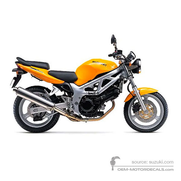 Decals for Suzuki SV650 1999 - Yellow • Suzuki OEM Decals