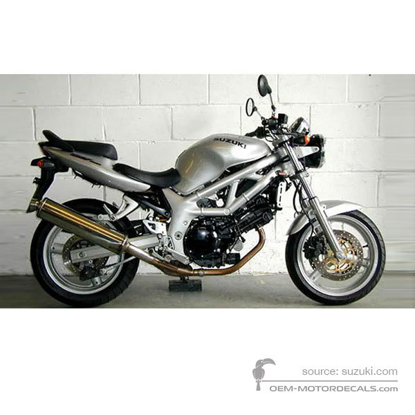 Decals for Suzuki SV650 2002 - Silver • Suzuki OEM Decals