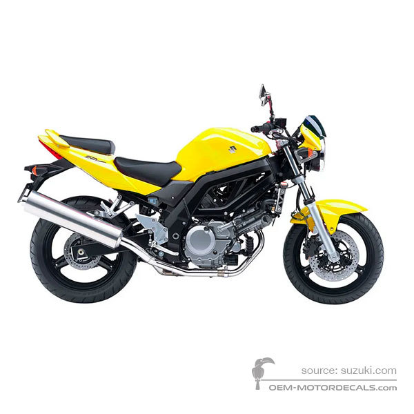 Naklejki do Suzuki SV650 2005 - Żółty • Suzuki Naklejki OEM