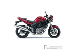 Stickers voor Suzuki SV650 2007 - Rood • Suzuki OEM Stickers
