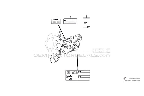 Suzuki SV650 - Etiquetas de precaución