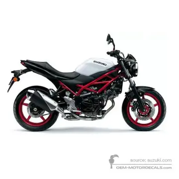 Suzuki SV650 2022 - Biały - Glass Sparkle Black / Pearl Brilliant White