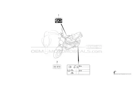 Suzuki SV650 - Caution labels