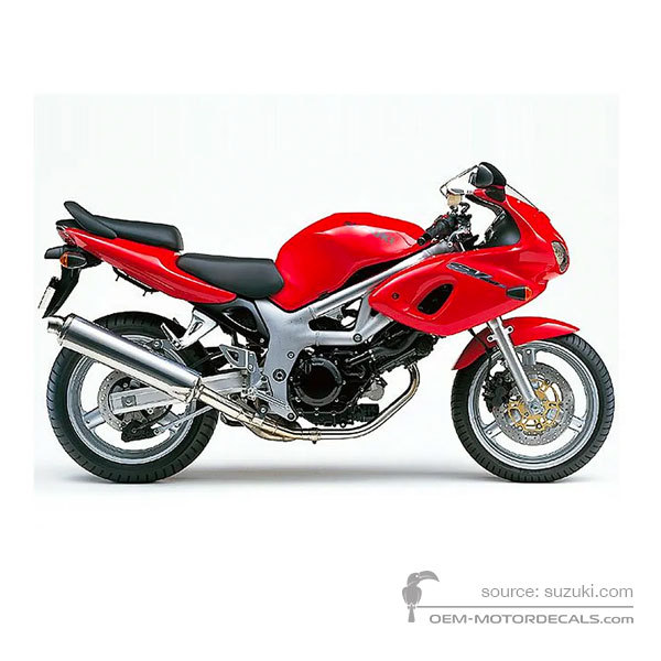 Stickers voor Suzuki SV650S 1999 - Rood • Suzuki OEM Stickers