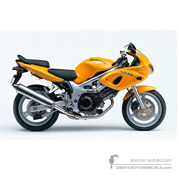 Stickers voor Suzuki SV650S 2000 - Geel • Suzuki OEM Stickers