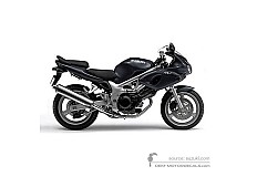 Stickers voor Suzuki SV650S 2002 - Zwart • Suzuki OEM Stickers