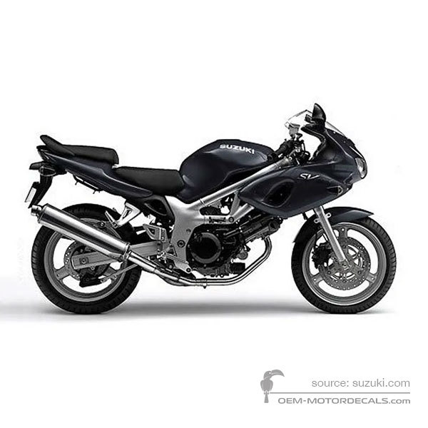 Stickers voor Suzuki SV650S 2002 - Zwart • Suzuki OEM Stickers