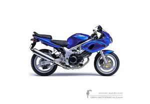 Adesivi per Suzuki SV650S 2002 - Blu • Suzuki Adesivi OEM