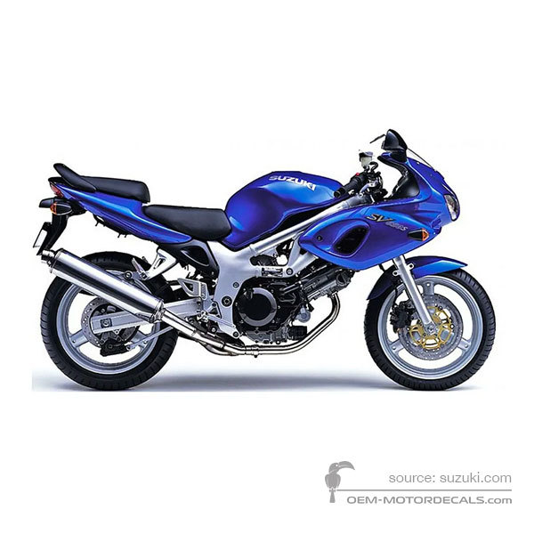 Stickers voor Suzuki SV650S 2002 - Blauw • Suzuki OEM Stickers