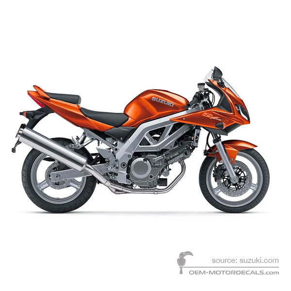 Stickers voor Suzuki SV650S 2003 - Oranje • Suzuki OEM Stickers